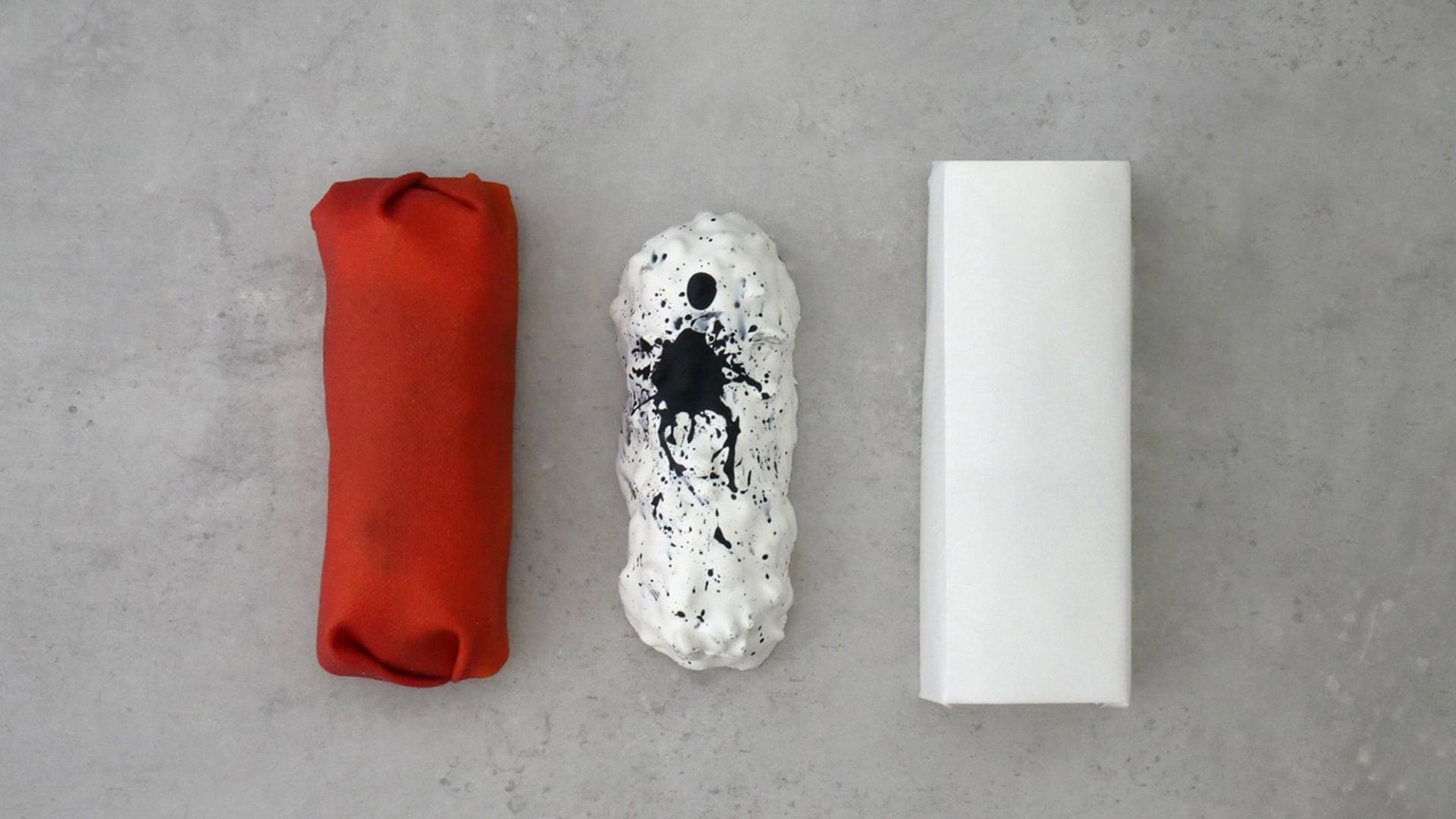 Candy bar in wild wax paper, naked and cardboard