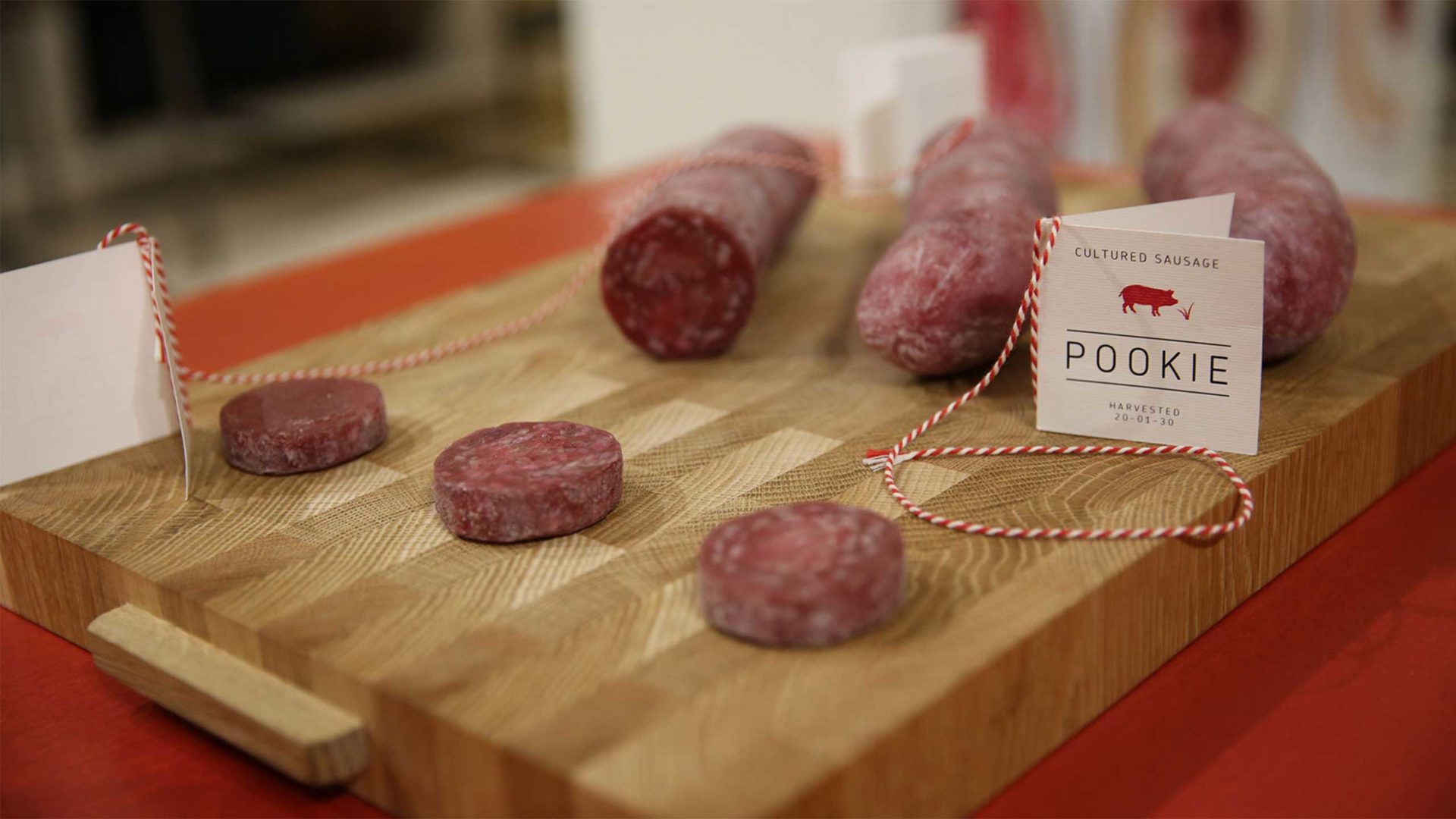 Meat of the future - salami from in vitro meat