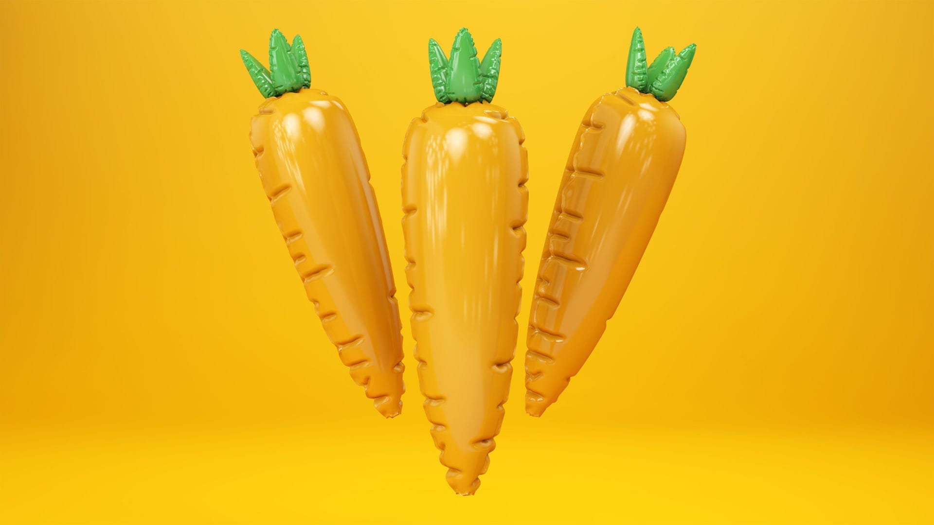 Plastic food. Plastic carrots.