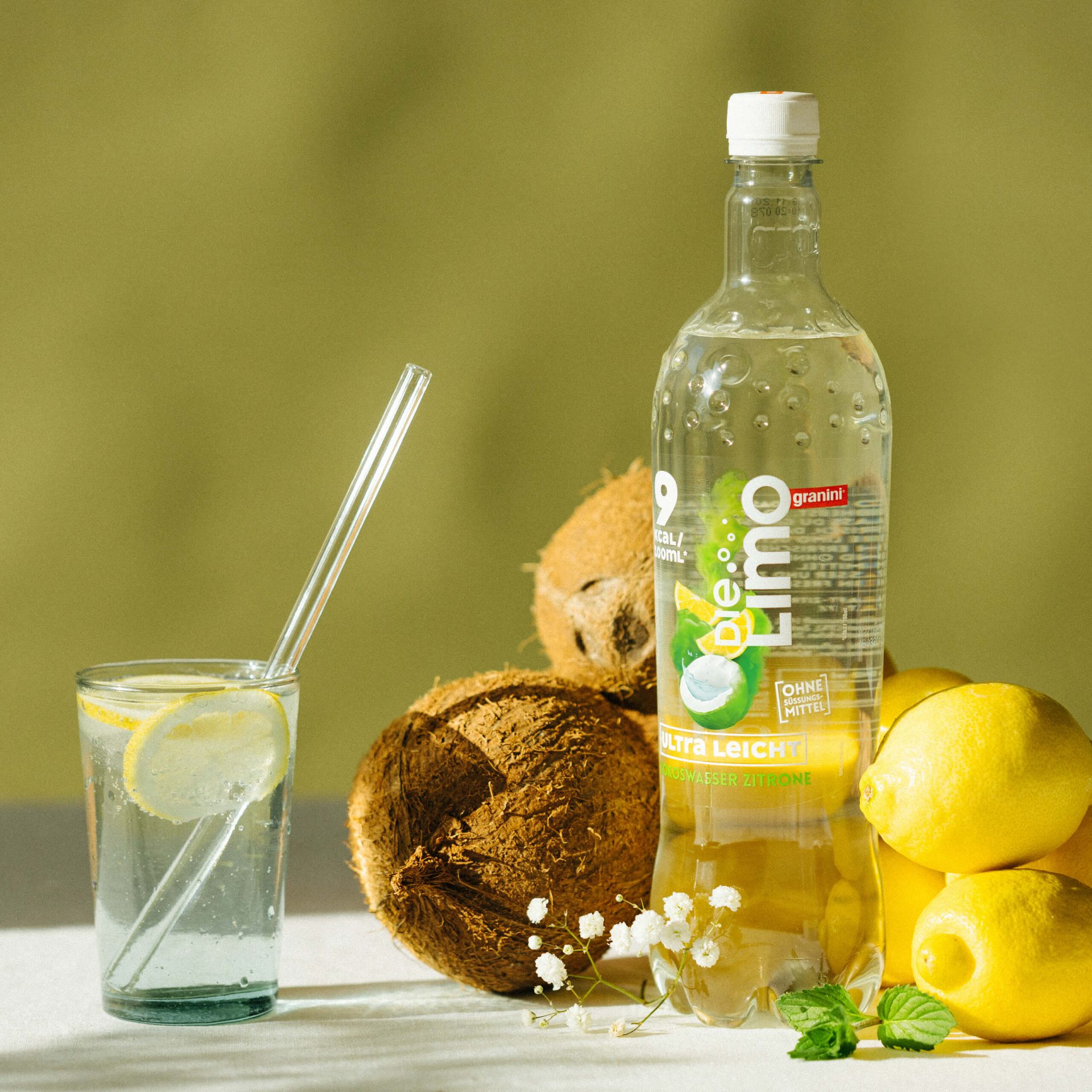 Kokoswasser-Zitrone Limo Design für granini