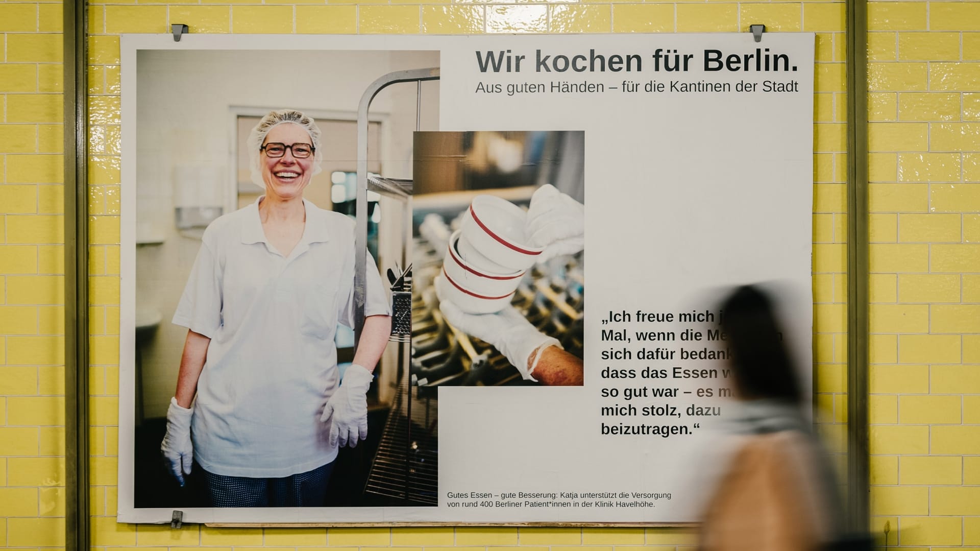 Campaign poster at a Berlin train station