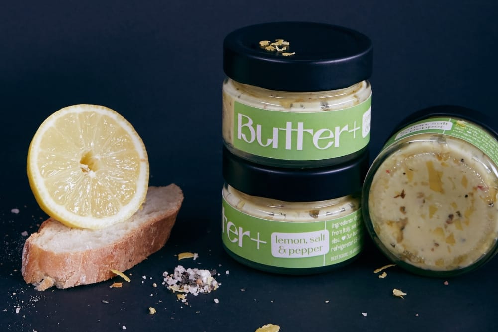 Butter+ lemon, salt & pepper