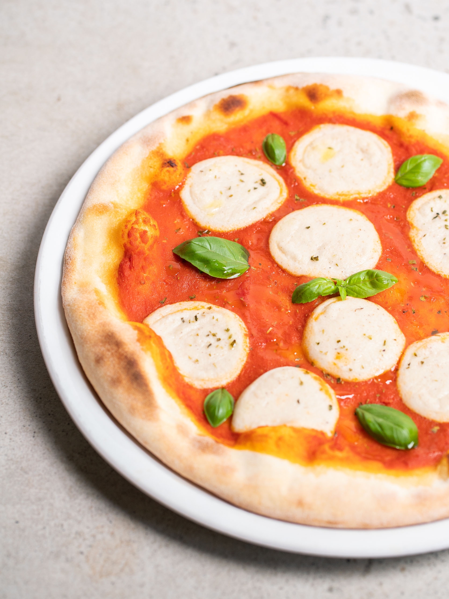 Pizza Margherita mit Vanozza-Mozzarella