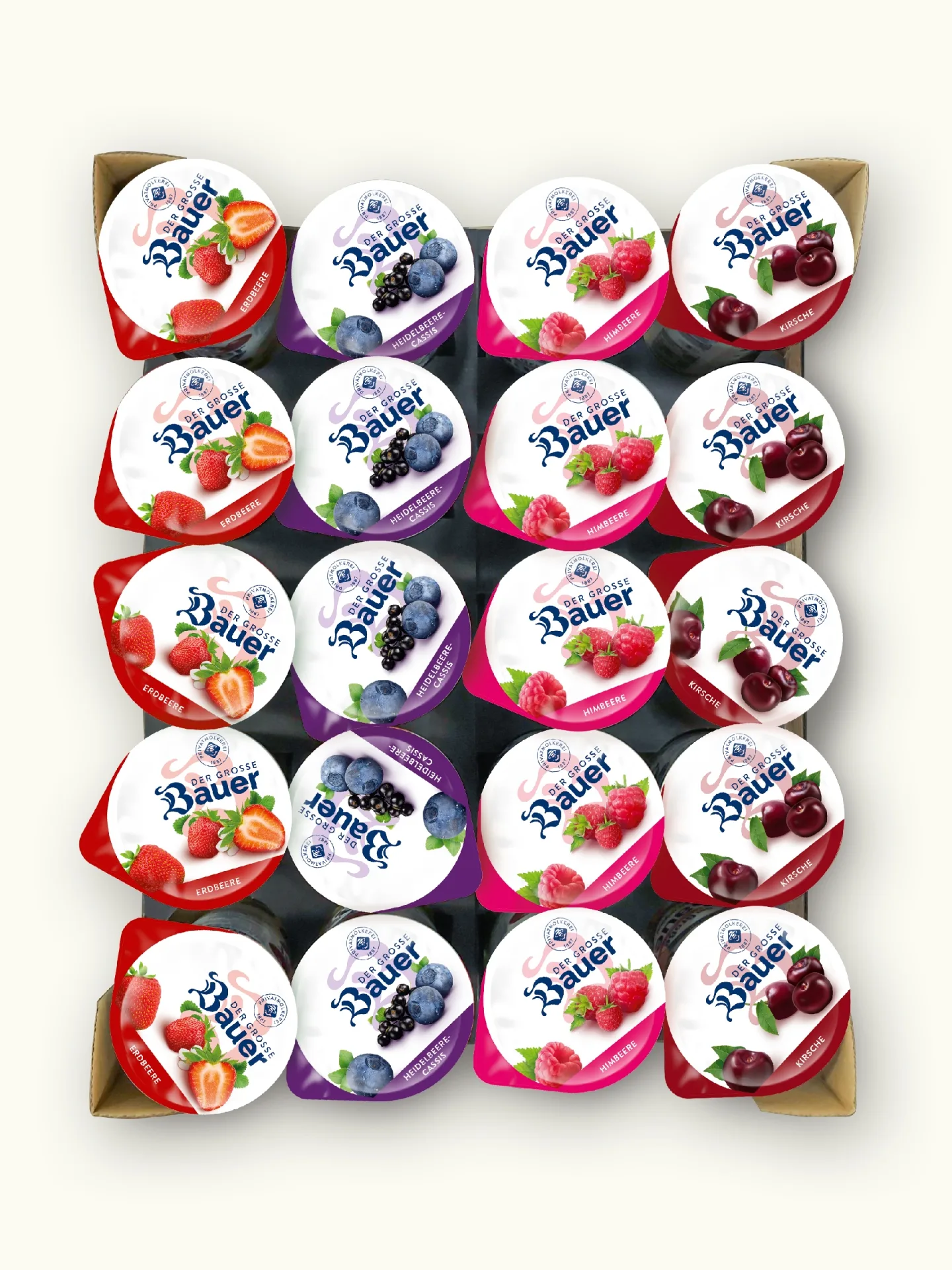 Neue Erscheinungsbilder für Bauer Joghurt Becher