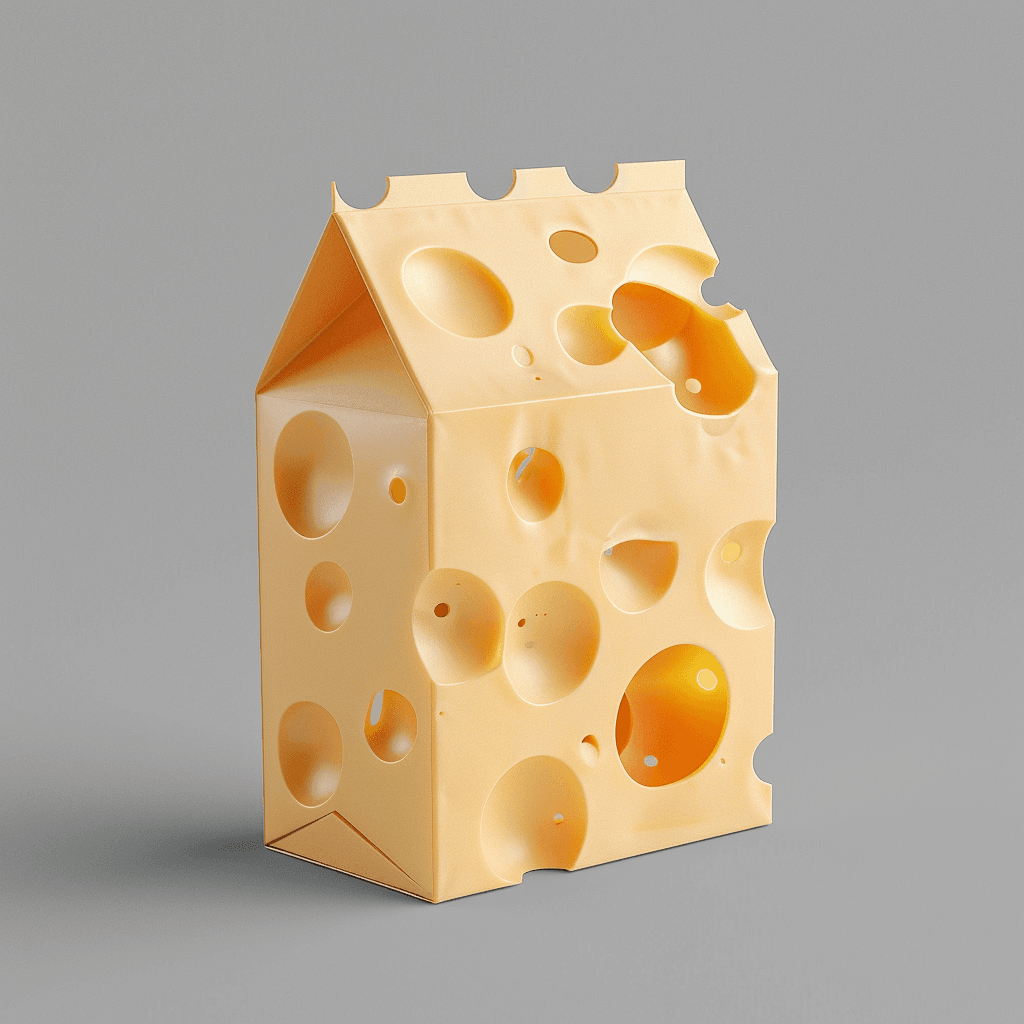 Konzeptkunst für Verpackungen (Käse)
