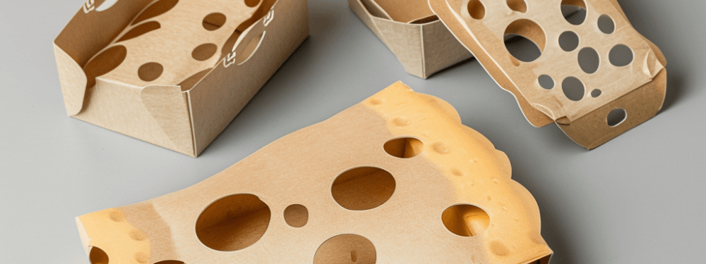 cheese inspired label-less packaging concept art