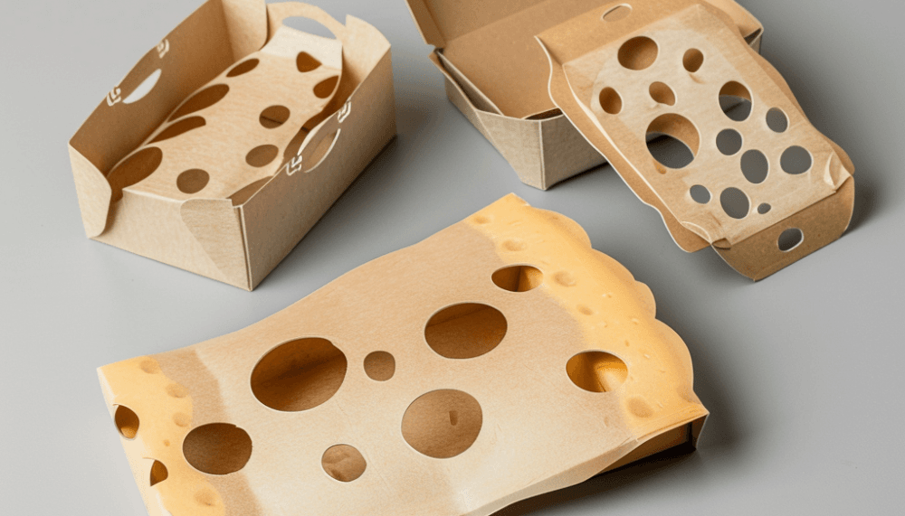 cheese inspired label-less packaging concept art